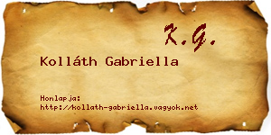 Kolláth Gabriella névjegykártya